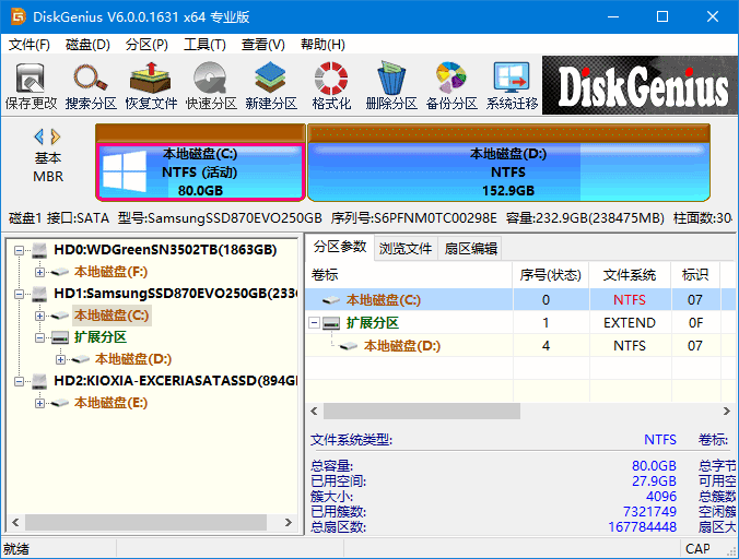DiskGenius Professional 6.0.0.1631 Crack 汉化绿色版v3