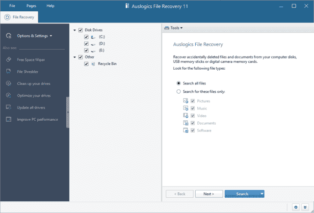 Auslogics File Recovery(恢复丢失文件) v12.0.1.0 便携版