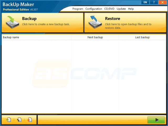 ASCOMP BackUp Maker(强大备份软件) Pro v8.313 便携版
