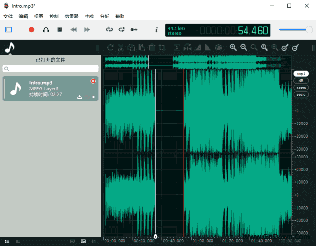 ocenaudio(录音和音频编辑软件) v3.15.0 多语便携版