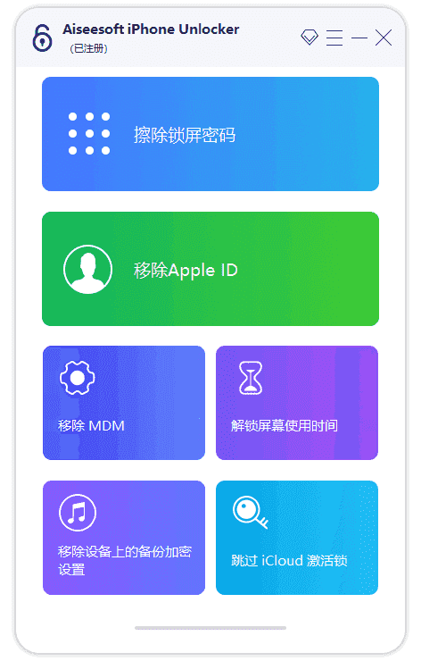 Aiseesoft iPhone Unlocker(解锁iPhone) v2.1.62 多语便携版