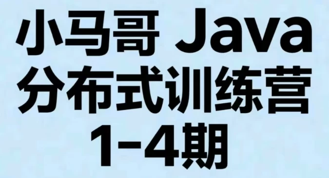 小马哥 Java分布式训练营1-4期