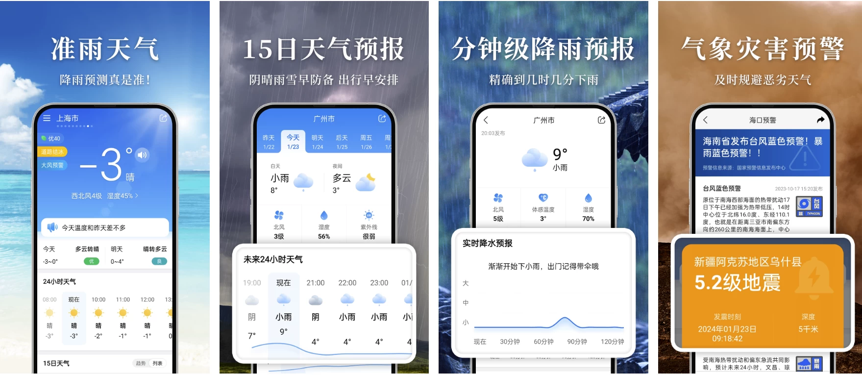 准雨天气 v8.1.3 采用多家权威数据源，天气、日历软件，去广告纯净版